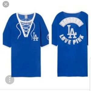 Pink VS lace up jersey